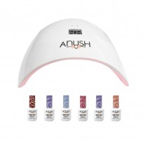 6 Esmaltes Semipermanentes Anush + Cabina Beauty Nail Lamp