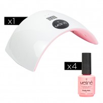 Kit 4x Esmaltes Semipermanentes + Cabina Nail Lamp Meliné