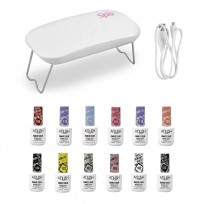 Combo Cabina LED Compact + 12 Esmaltes Semipermanentes Anush